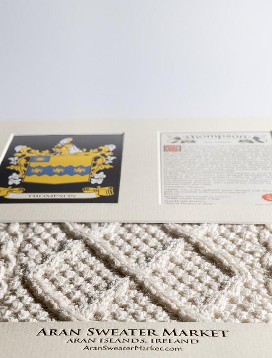 Aran Cashmere Thompson Clan Aran & History Display