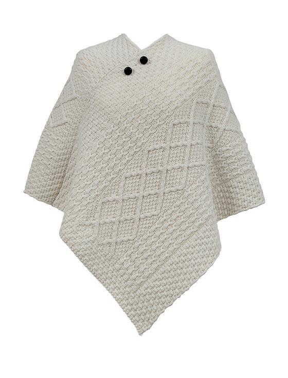 aran cashmere Thompson Clan Aran Poncho