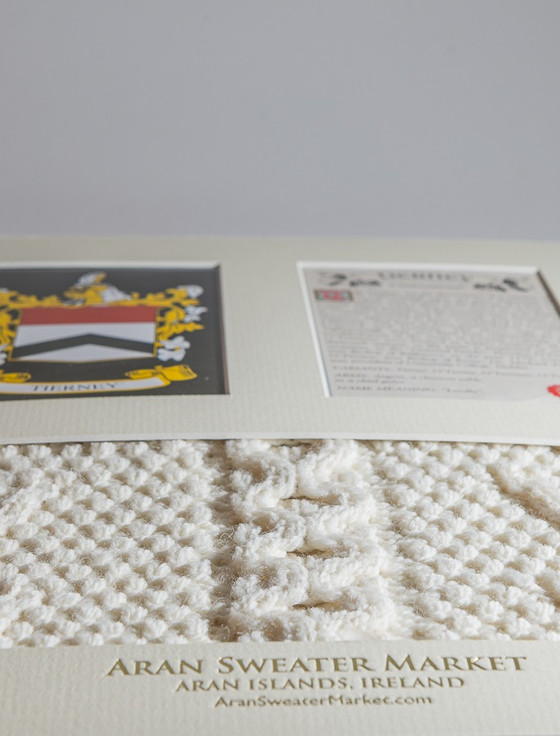 Aran Cashmere Tierney Clan Aran & History Display
