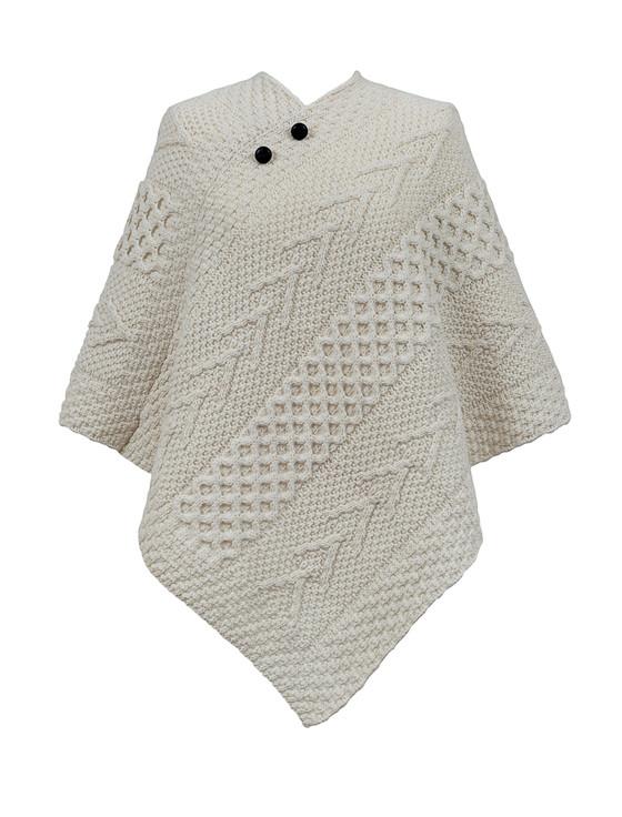 aran cashmere Tierney Clan Aran Poncho