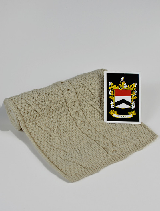 aran cashmere Tierney Clan Scarf