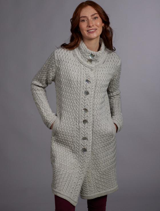 aran cashmere Trellis Aran Coat‎‎‎