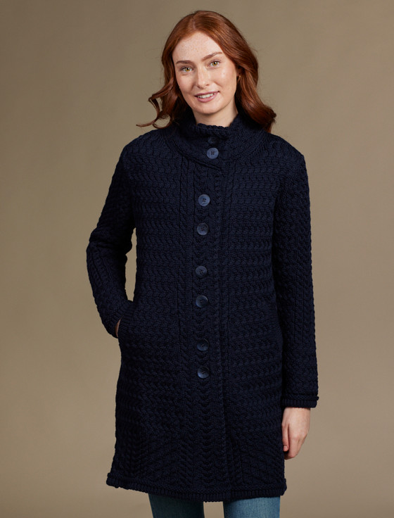 Aran Cashmere Trellis Aran Coat‎