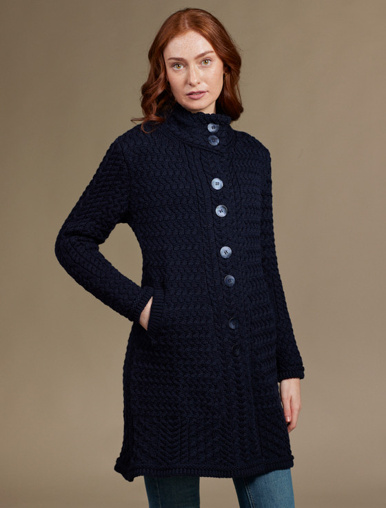 aran cashmere Trellis Aran Coat‎
