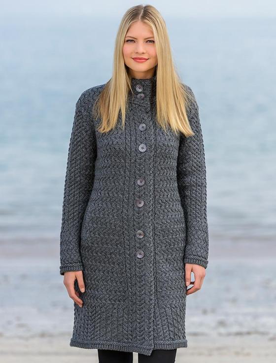 aran cashmere Trellis Aran Coat