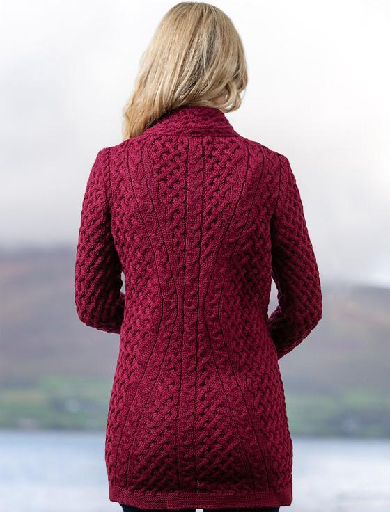 Aran Cashmere ‎Trellis Merino Side‎ Zip Co‎atigan‎