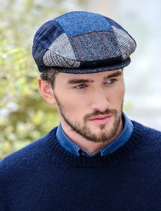 aran cashmere Trinity Flat Cap - Patchwork C