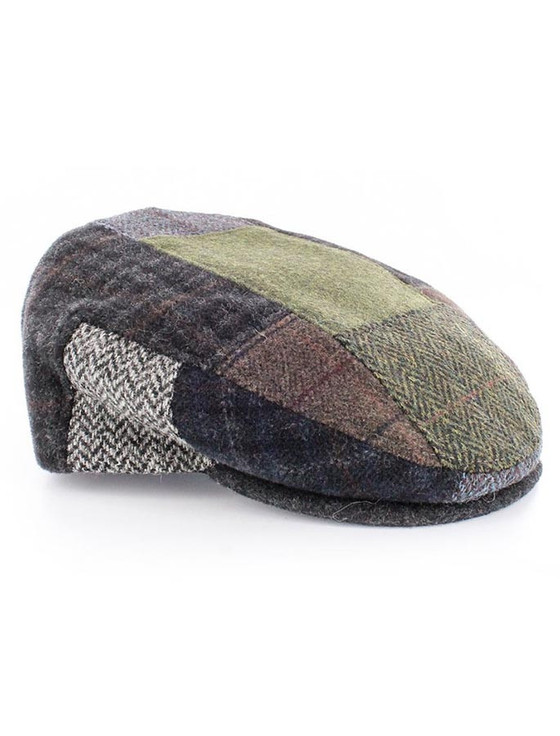 Aran Cashmere Trinity Flat Cap - Patchwork Original