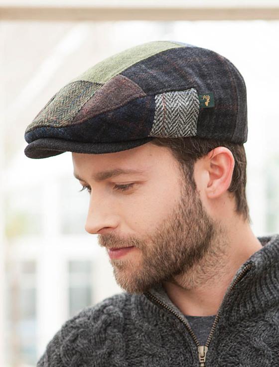 aran cashmere Trinity Flat Cap - Patchwork Original