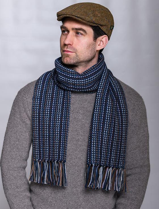 Aran Cashmere Trinity Tweed Flat Cap - Light Brown