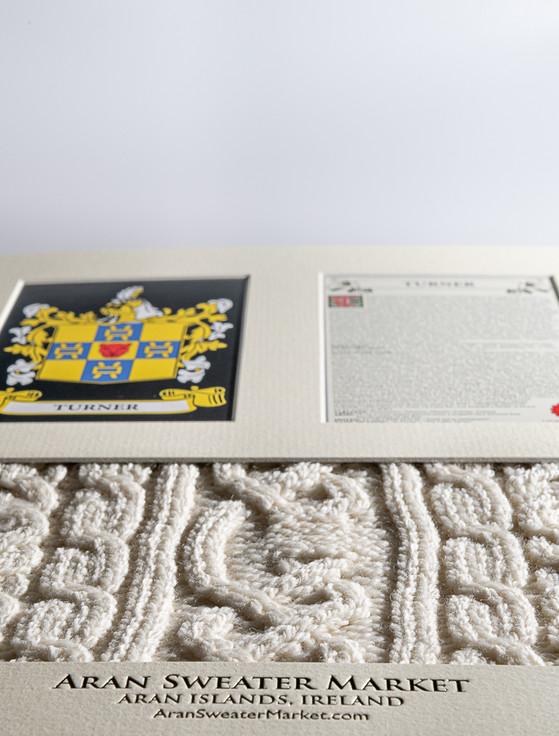 Aran Cashmere Turner Clan Aran & History Display