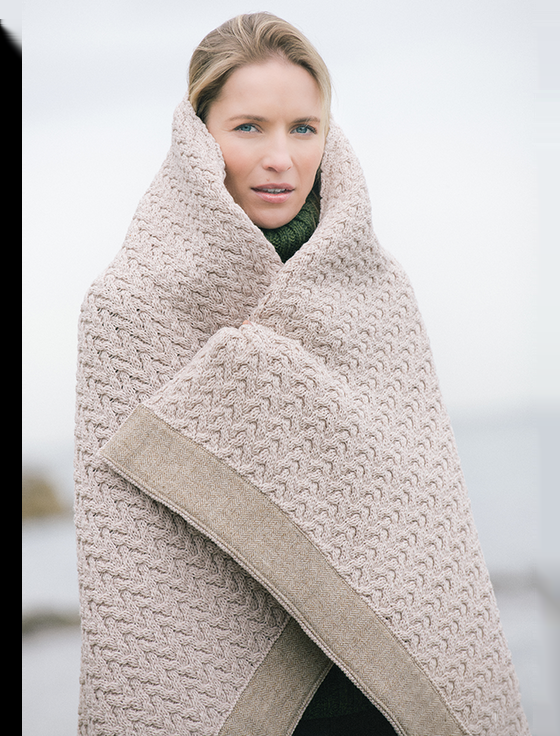 Aran Cashmere Tweed & Merino Wool Throw