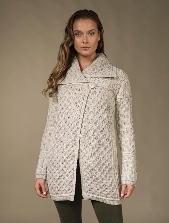 Aran Cashmere Two Tone Merino Wool Coat‎‎