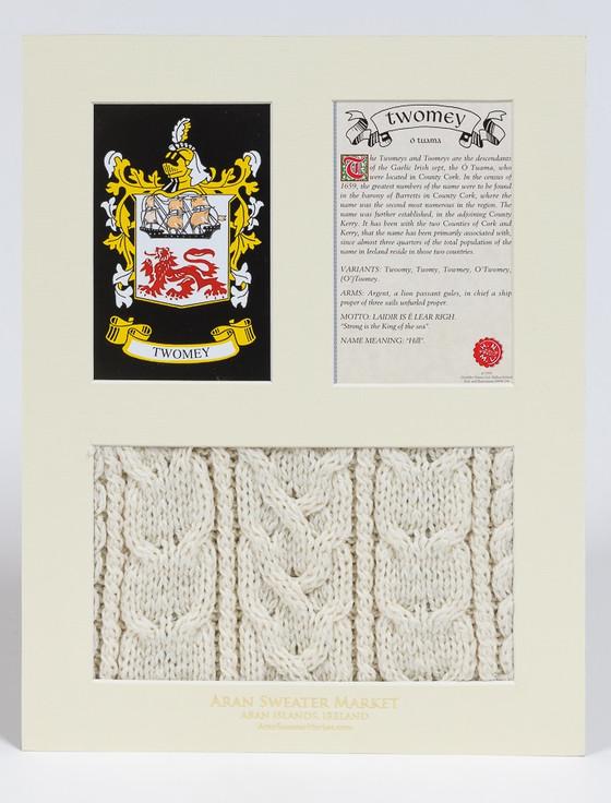 Aran Cashmere Twomey Clan Aran & History Display
