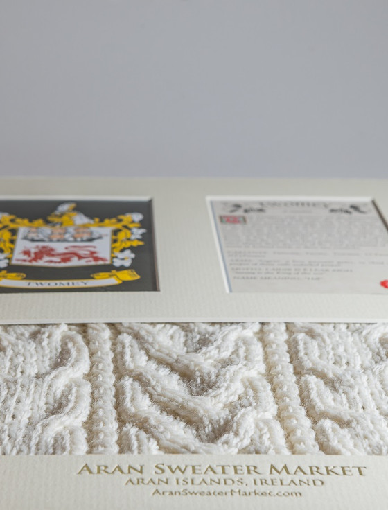 Aran Cashmere Twomey Clan Aran & History Display