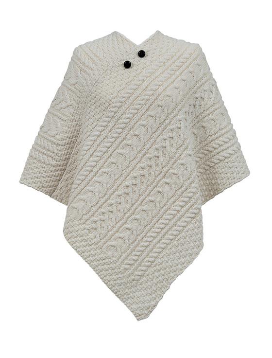 aran cashmere Twomey Clan Aran Poncho