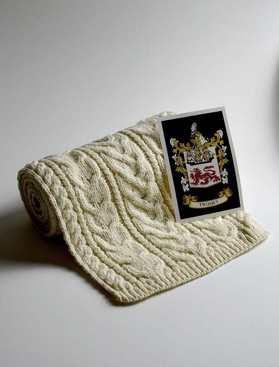 aran cashmere Twomey Clan Scarf