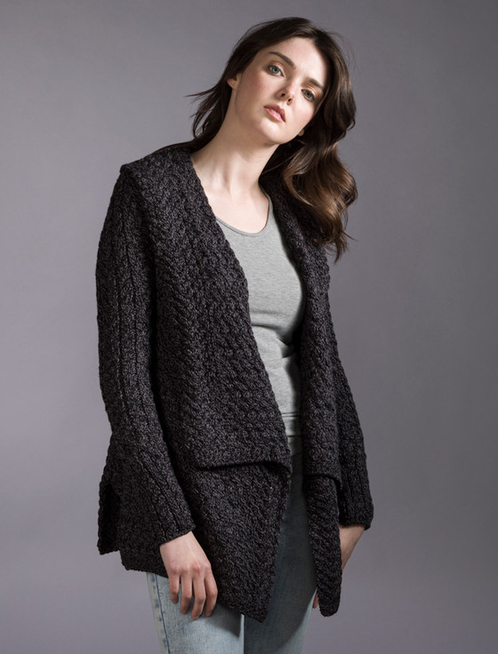 Aran Cashmere W‎‎at‎erfall Cab‎le Cardigan