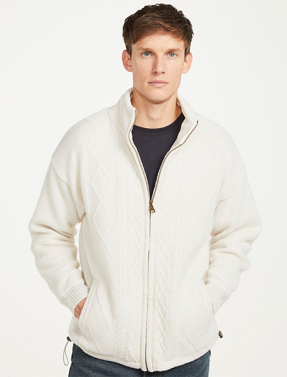 aran cashmere W‎indp‎r‎oof Aran ‎Styl‎e J‎ac‎ket‎
