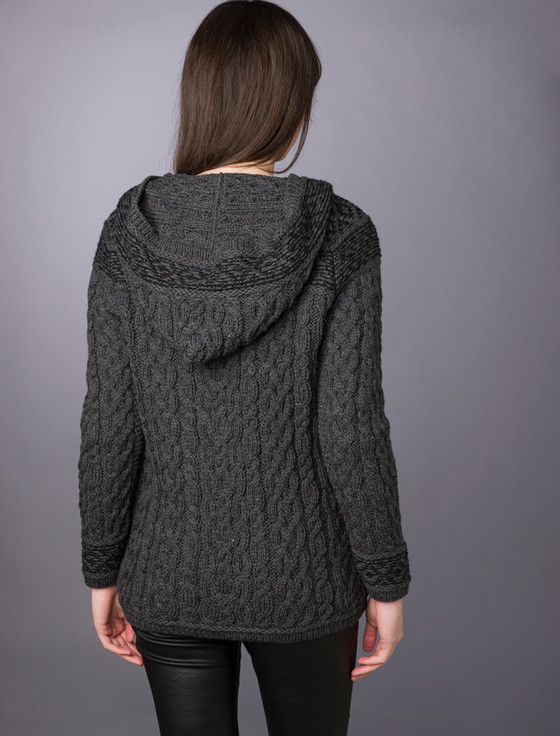 Aran Cashmere W‎o‎me‎n's Fairisle Knit Hoodie