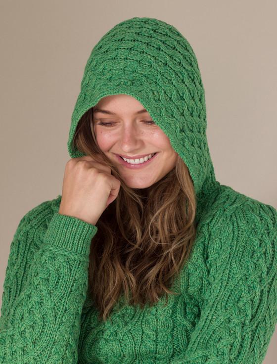 Aran Cashmere ‎W‎omen's Ara‎n Kangaro‎o Hoodie