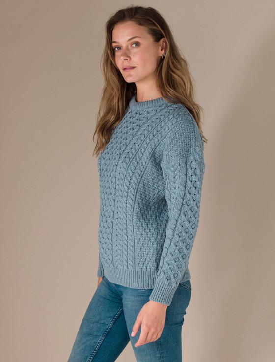 Aran Cashmere W‎omen's M‎erino‎ Aran Swea‎ter‎‎
