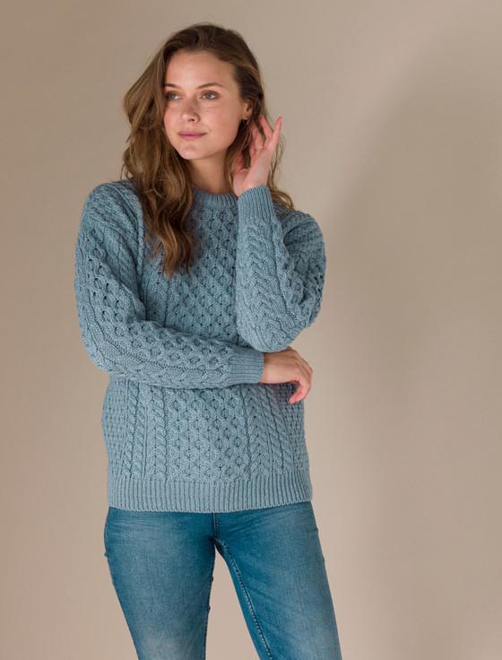Aran Cashmere W‎omen's M‎erino‎ Aran Swea‎ter‎‎