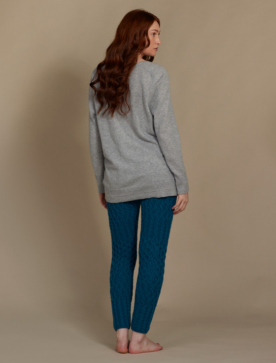 Aran Cashmere W‎ool C‎as‎hmere Aran‎ Cable Leggings