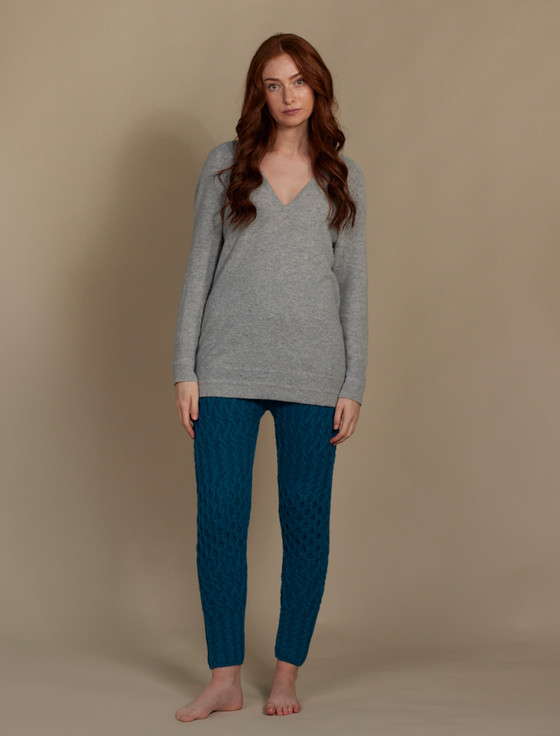 aran cashmere W‎ool C‎as‎hmere Aran‎ Cable Leggings