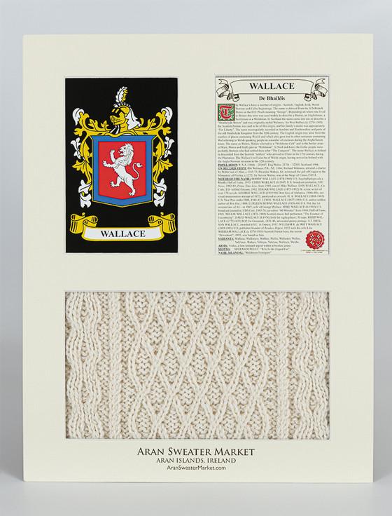 Aran Cashmere Wallace Clan Aran & History Display