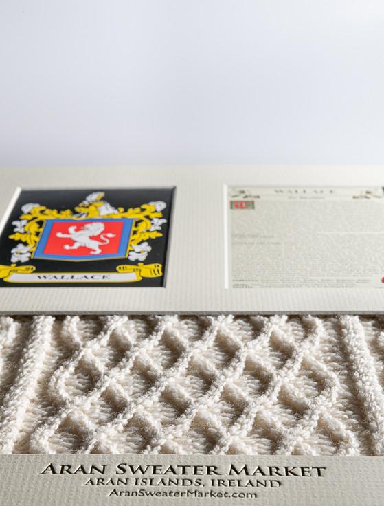 Aran Cashmere Wallace Clan Aran & History Display