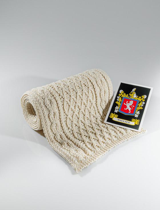 aran cashmere Wallace Clan Scarf