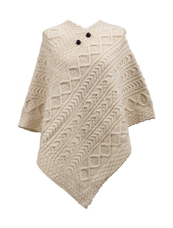 aran cashmere Walsh Clan Aran Poncho