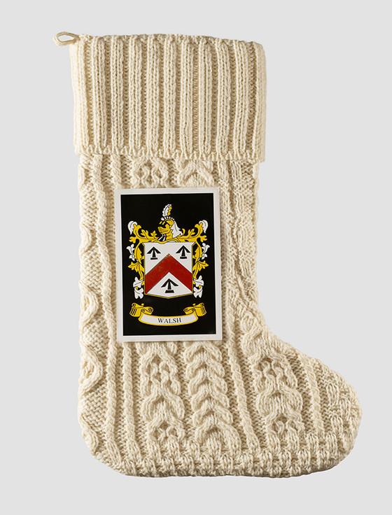 Aran Cashmere Walsh Clan Christmas Stockings