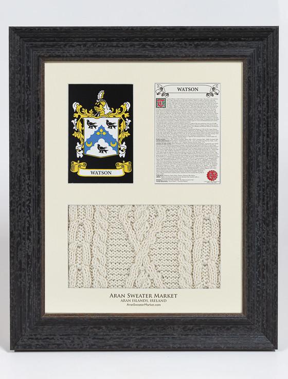 aran cashmere Watson Clan Aran & History Display