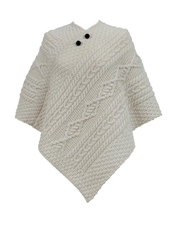 aran cashmere Watson Clan Aran Poncho
