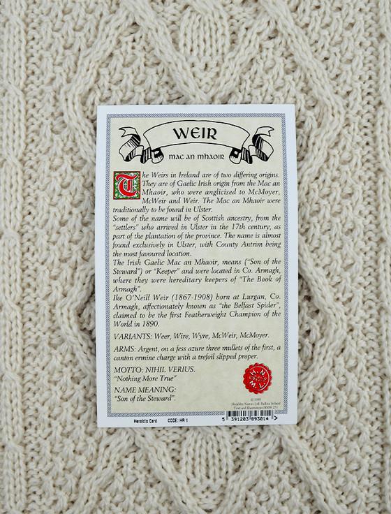 Aran Cashmere Weir Clan Aran Throw