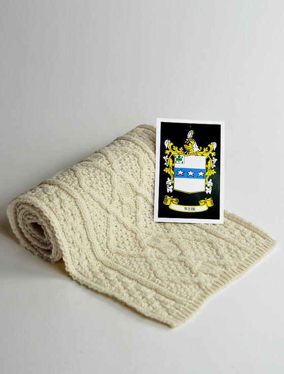aran cashmere Weir Clan Scarf