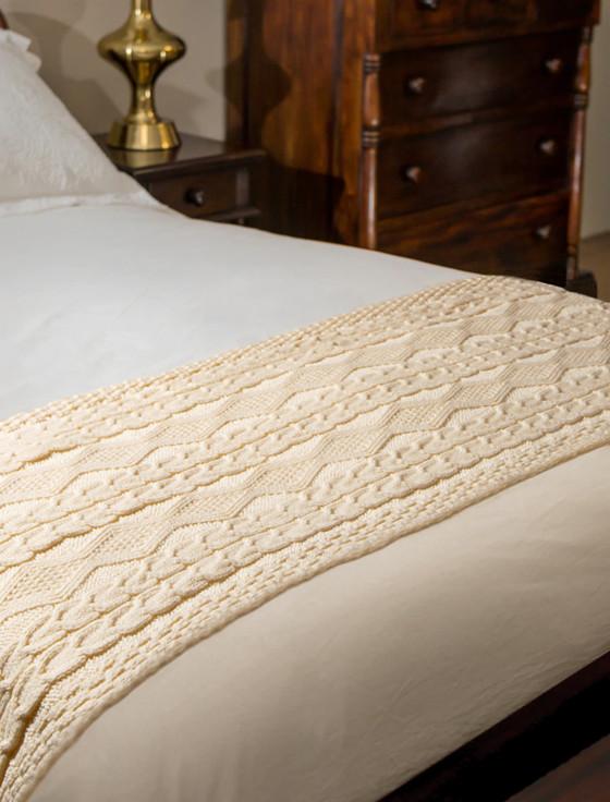 aran cashmere Whelan Clan Aran Bed Runner