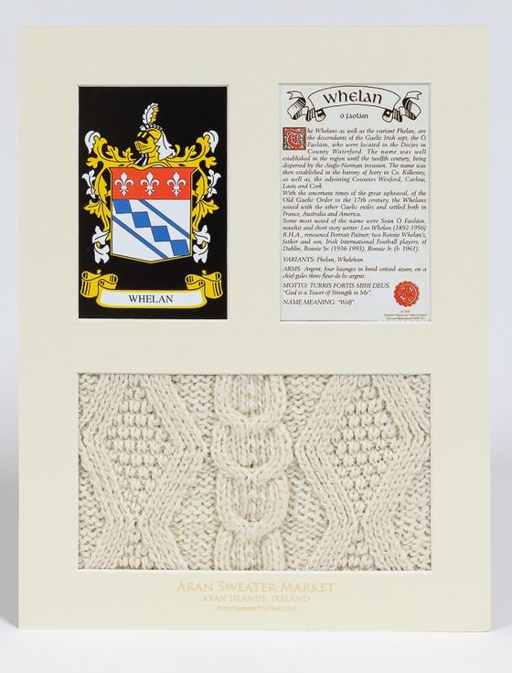 Aran Cashmere Whelan Clan Aran & History Display