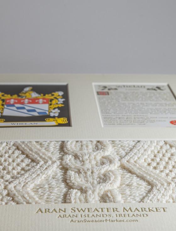 Aran Cashmere Whelan Clan Aran & History Display