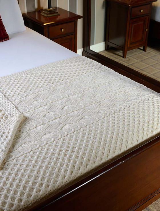 aran cashmere Whelan Clan Aran Throw