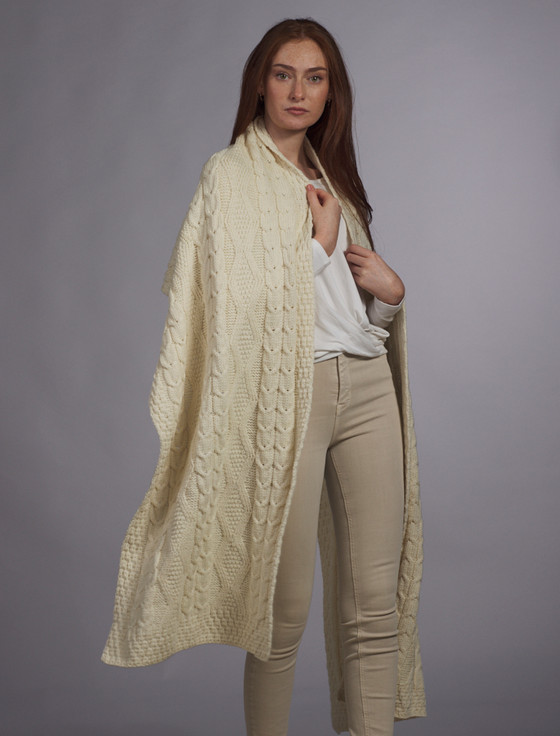 Aran Cashmere Whelan Clan Aran Wrap
