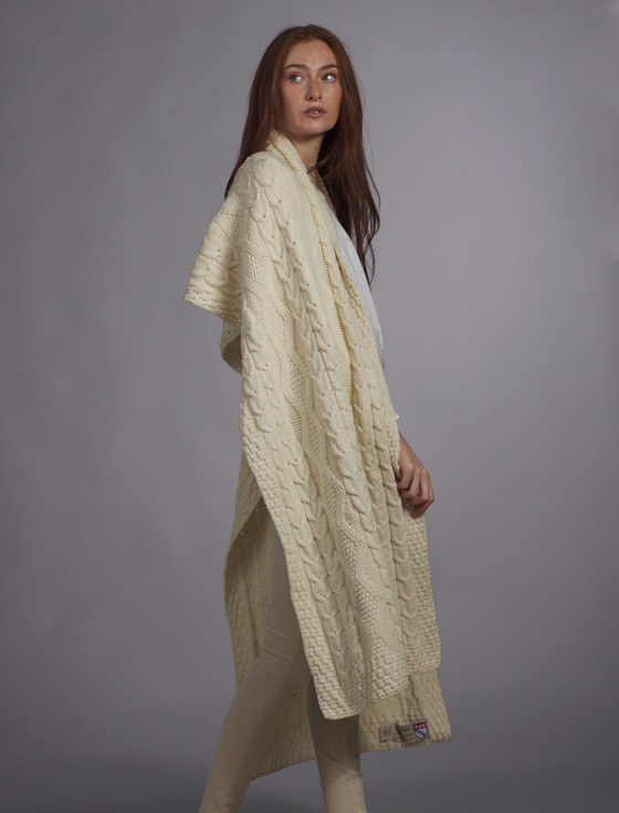 Aran Cashmere Whelan Clan Aran Wrap