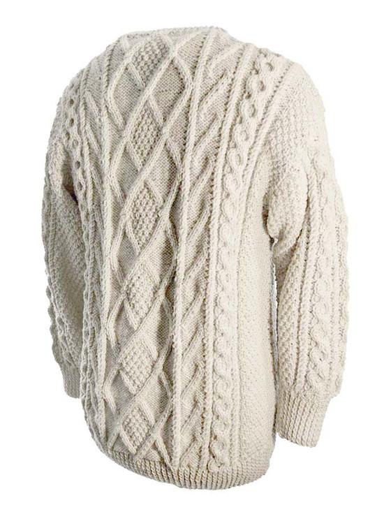 Aran Cashmere White Clan Sweater