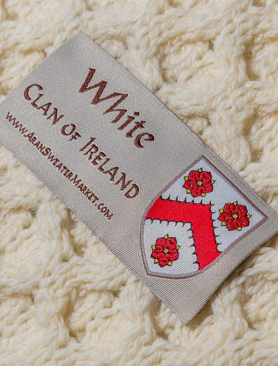 Aran Cashmere White Clan Sweater