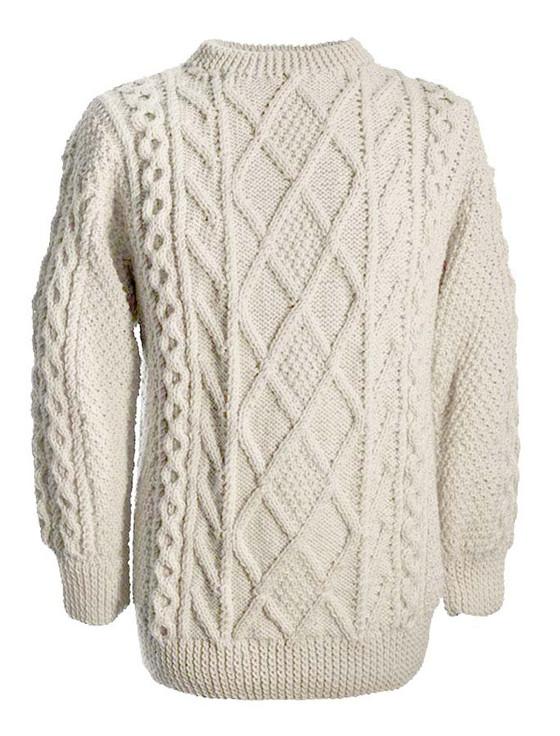aran cashmere White Clan Sweater