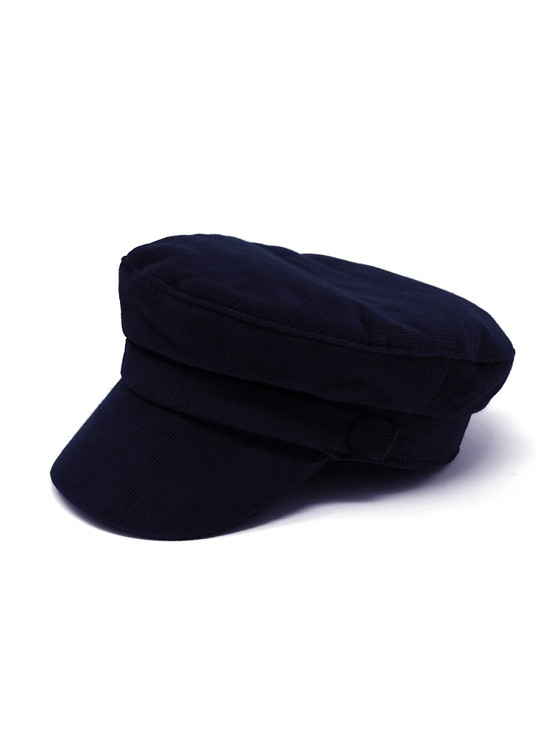 Aran Cashmere Wild Atlantic Skipper Cord Cap- Navy