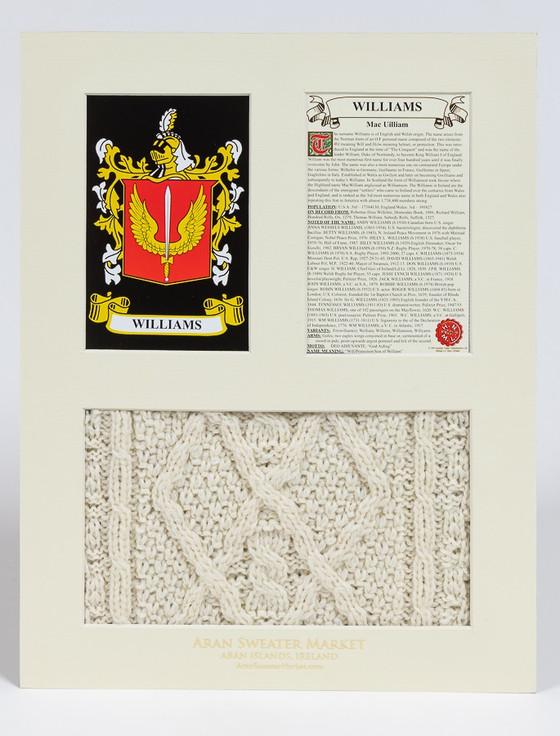 Aran Cashmere Williams Clan Aran & History Display
