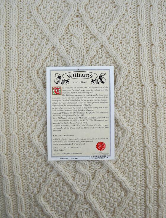 Aran Cashmere Williams Clan Scarf